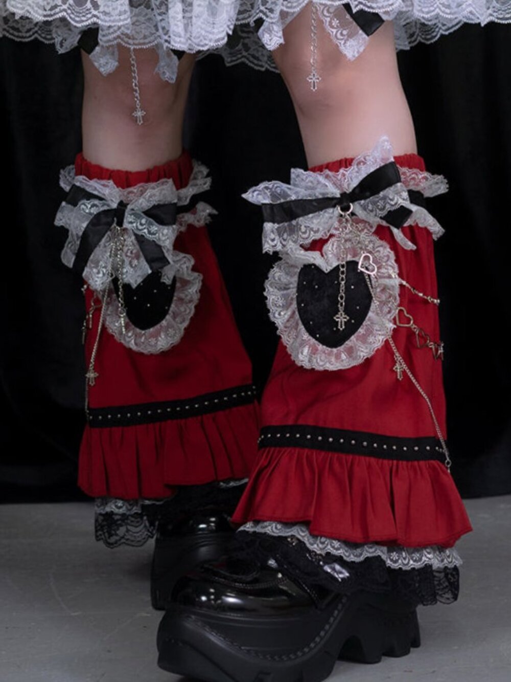 NEW ACDC RAG - Swaying Heart Dark Jirai Leg Warmer